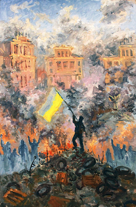 Робота Вести Кушнір «Майдан: революція 2014 року» найбільше зворушила відвідувачів. Фото надане автором